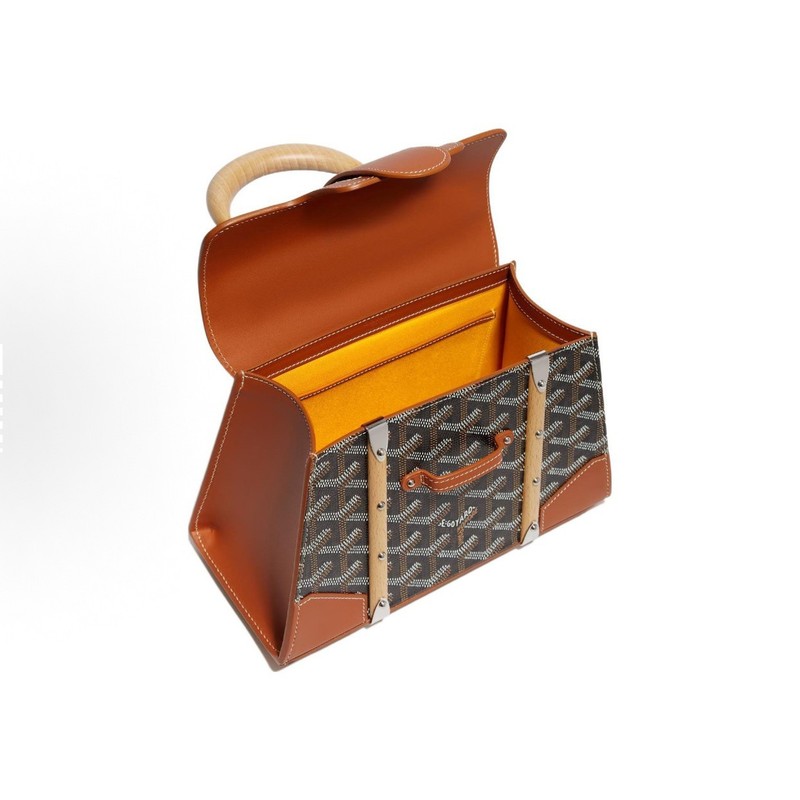 チャンネル商品 ゴヤール シャンギンバッグ ゴヤバッグ シャンギン ミニドッグトゥースバッグ ウッドポータブル ショルダー クロスボディバッグ|undefined