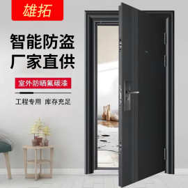 工厂现货防盗门工程门平板简约公寓门出租房门进户门氟碳漆防晒门