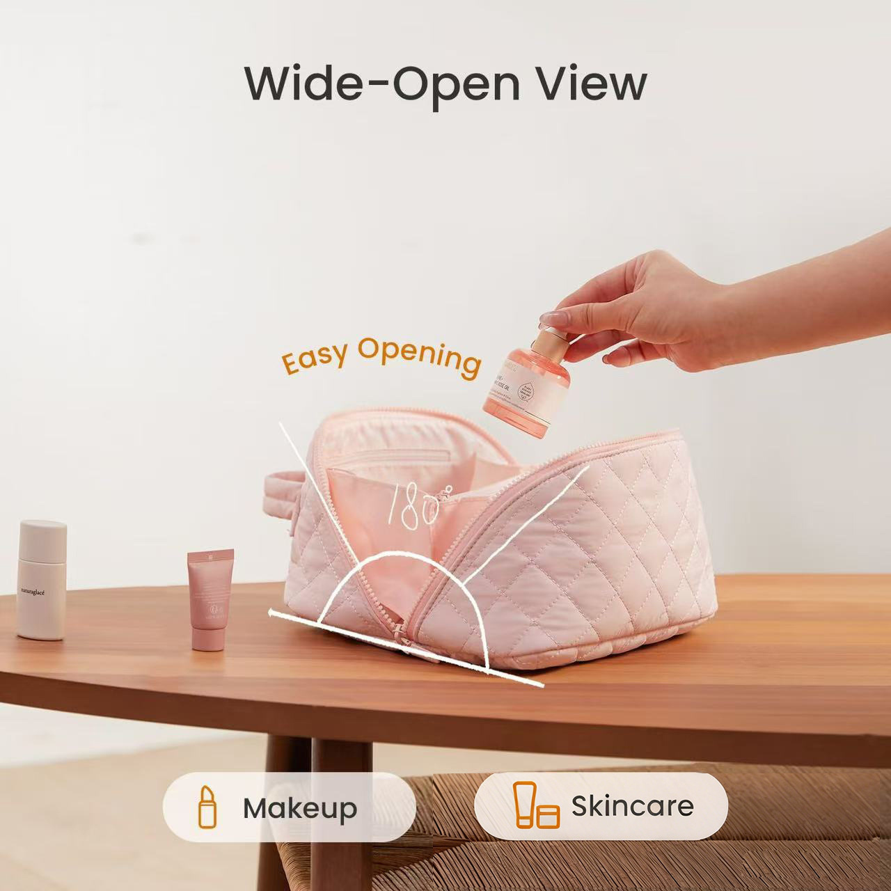 Bolsa de maquillaje para mujeres 2025 nuevo viaje portátil de alta calidad bolsa de maquillaje portátil de gran capacidad bolsa de almacenamiento de cosméticos