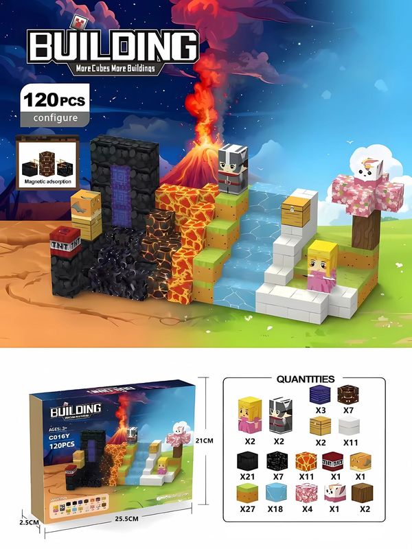 Amazon 人気の新製品子供用ビルディングブロック 3D 磁気磁気ブロックビルディングブロッククリスマスクロスボーダーおもちゃ DIY|undefined