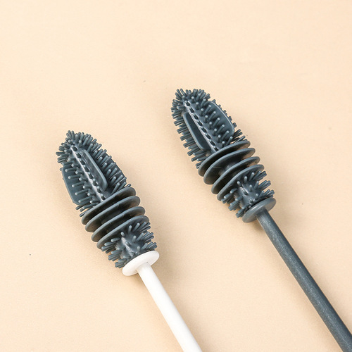 Long handle silicone cup brush, cup cleaning brush, long handle brush, silicone bottle brush, bottle cup brush, cleaning magic tool