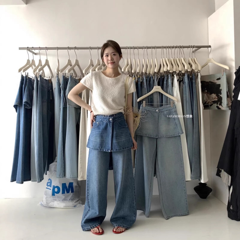 Clearance Sale, No Returns or Exchanges. Spring/Summer Korean Style Washed Versatile Slimming Denim Pants for Women 22001 (with Waist Belt) Clearance Sale, No Returns or Exchanges. Spring/Summer Korean Style Washed Versatile Slimming Denim Pants for Women 22001 (with Waist Belt)