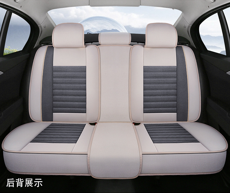 Linen Fully Enclosed Car Seat Cushion Seat Cover Cross-Border Foreign Trade Car Seat Cushion Universal Four-Season Car Seat Cover Car