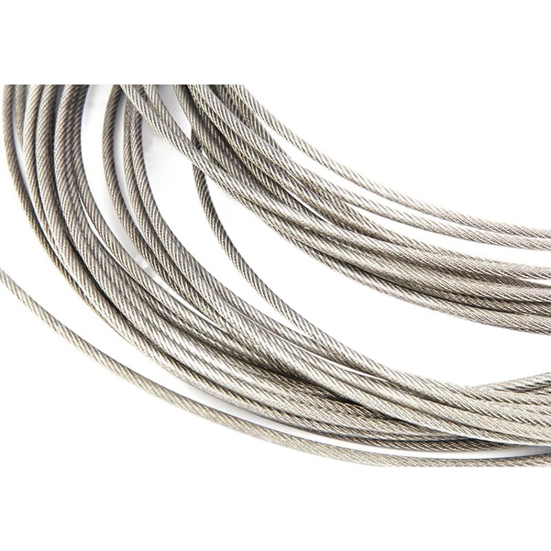 304 из нержавеющей стали с пластиковым покрытием трос одежда Виноградная стойка веревка 0,8/1 мм1.5м2мм3мм