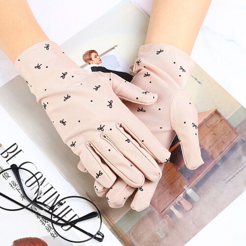 Summer sun protection short gloves spandex thin driving and riding bride wedding etiquette ladies finger gloves wholesale
