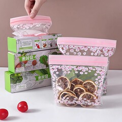 卸売りスライドロック袋密封袋保存袋自封プラスチック密封厚手冷蔵庫収納冷凍包装分装シール付き
