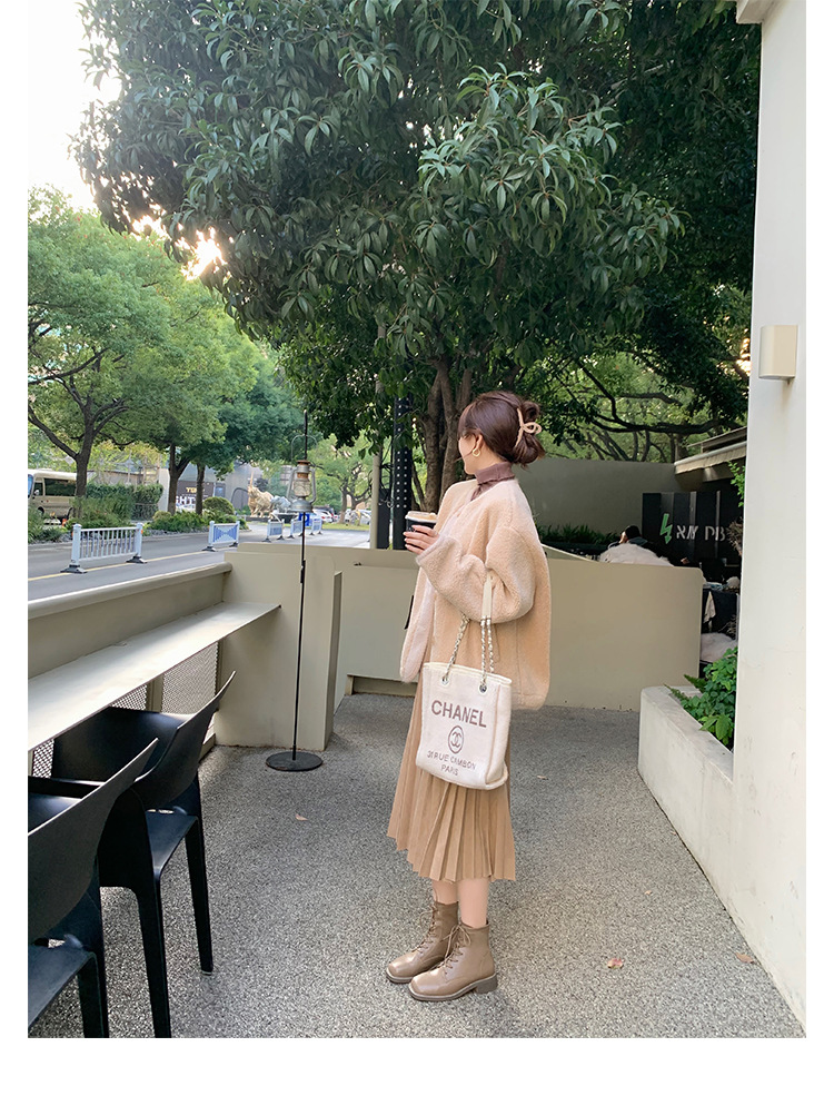 Women's Square Toe Ankle Boots With Thick Heels Martin Style_voghion.com
