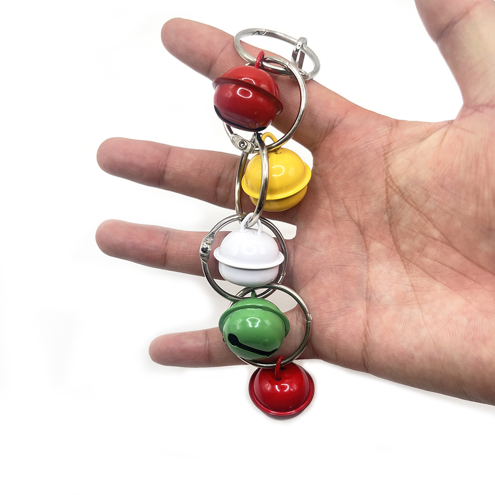 Nuevo juguete de pájaro con tema de Navidad transfronterizo, campana de loro, cuerda de pájaro con mordida, cuerda de sonido, accesorios de jaula de pájaro colgante