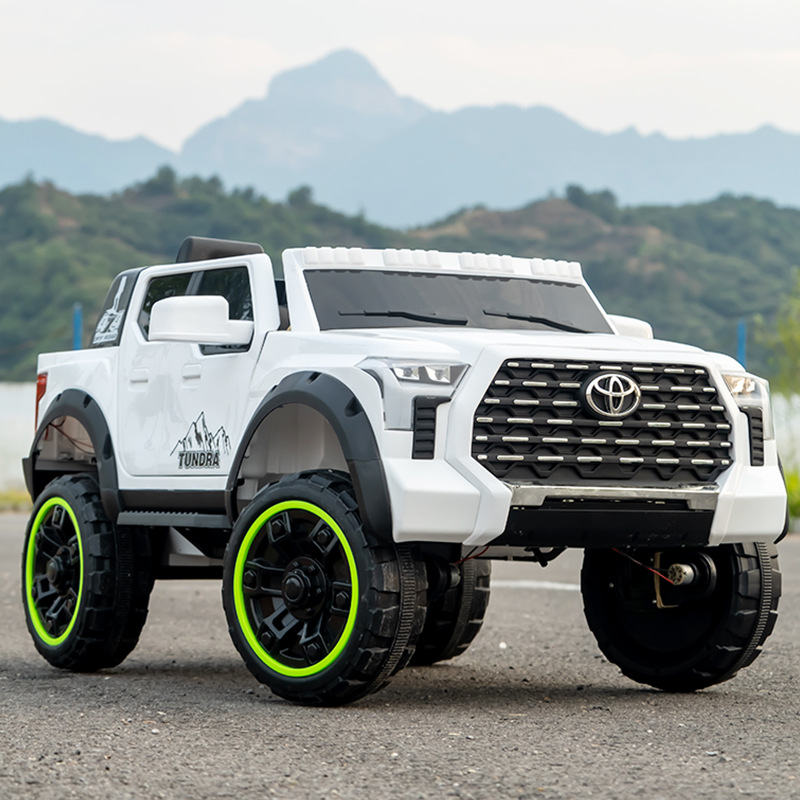 Coche de juguete eléctrico de dos personas para niños, coche de batería de control remoto, coche de regalo de cumpleaños para niños y niñas