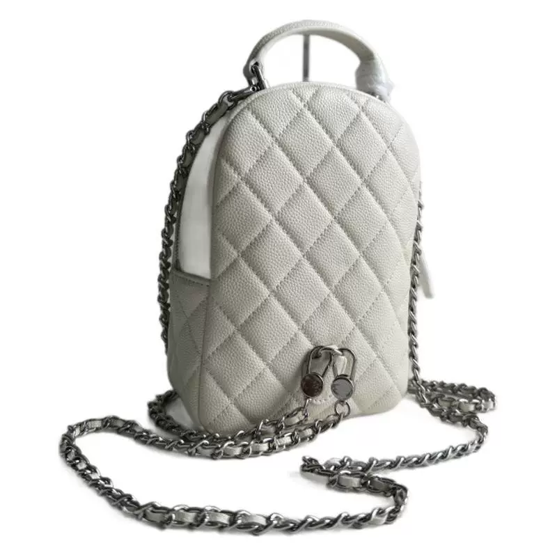 Кожаный маленький рюкзак с алмазным узором, сумка через плечо, стиль Chanel