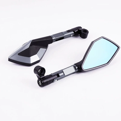 Source manufacturers motorcycle modified rearview mirror electric car mirror Fuxi qiaoge ghost fire aluminum alloy mirror (Motorcycle rearview mirror) - grey