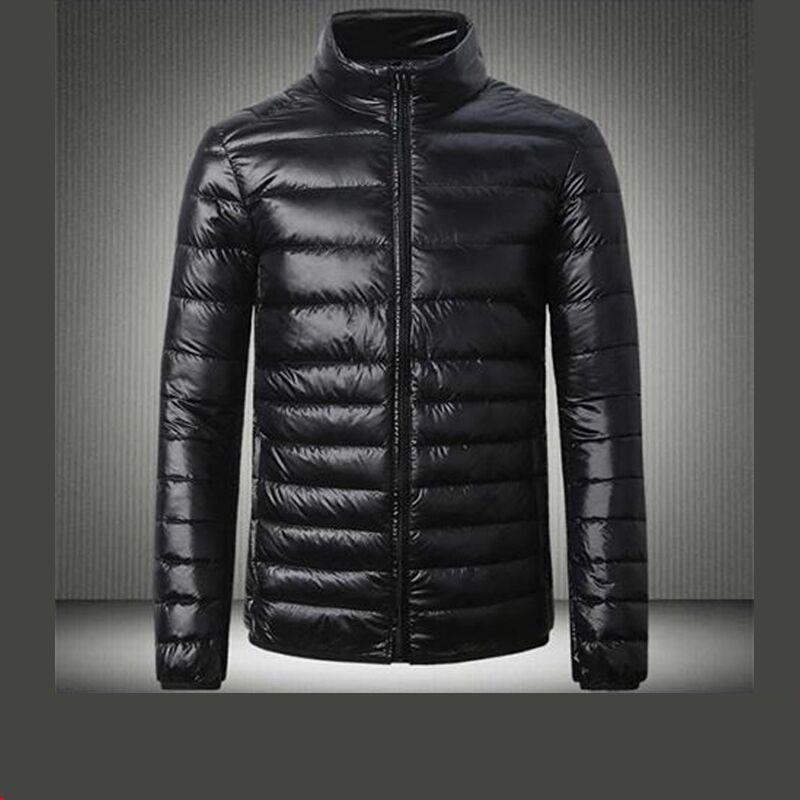 New lightweight down-filled cotton jacket for men, short style, stand-up collar, youth style, thin down-filled cotton jacket, casual style.