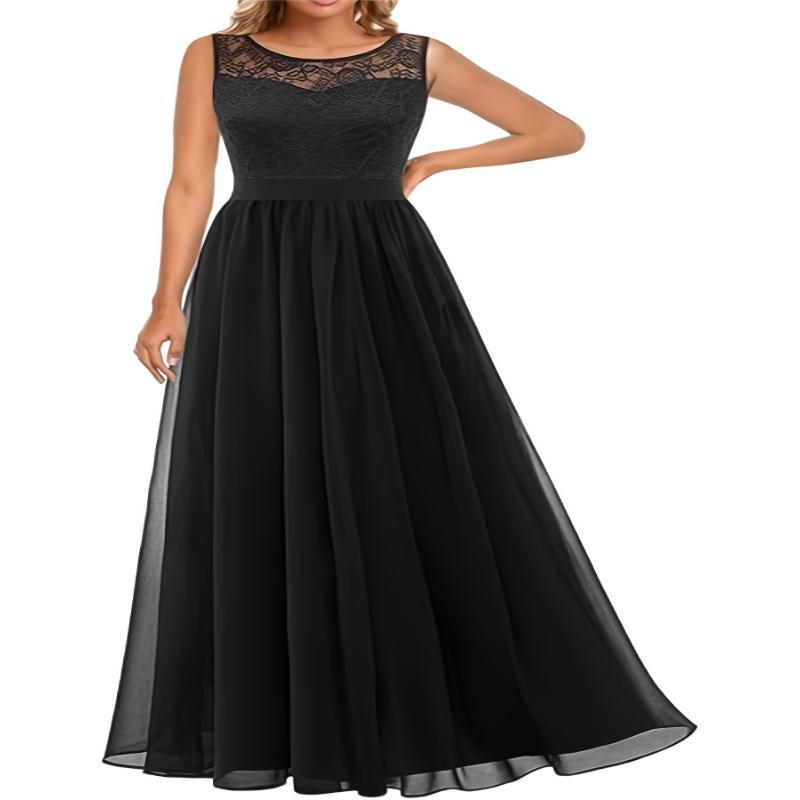Women'S Formal Dress Halter Long Prom Dress Floral Lace