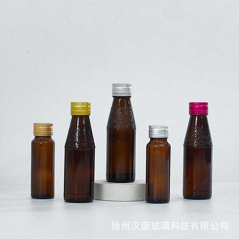 棕色口服液瓶 50ml茶色沙棘蓝莓饮料瓶子100ml避光酵素糖浆玻璃瓶