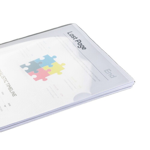 Deli 5706-L transparent file folder 5705 single-piece folder single-page file single-piece A4 single-page information