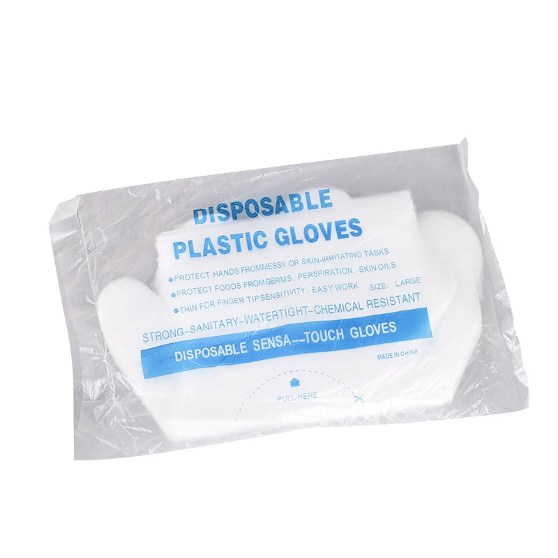 Disposable plastic handheld waterproof non-slip gloves