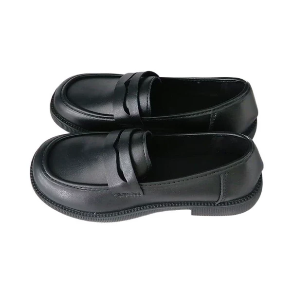 Black leather shoes (take the remarks size)