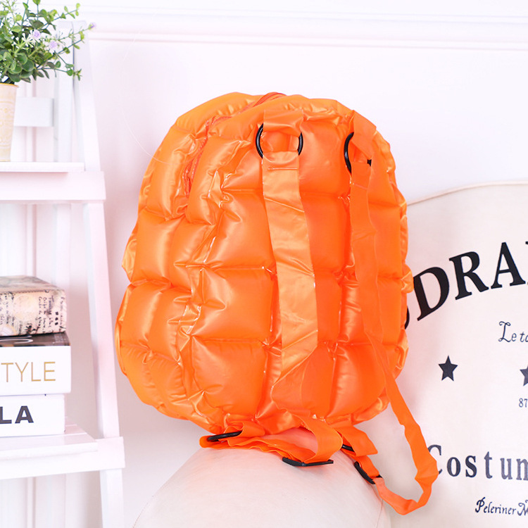 Solid color waterproof backpack PVC