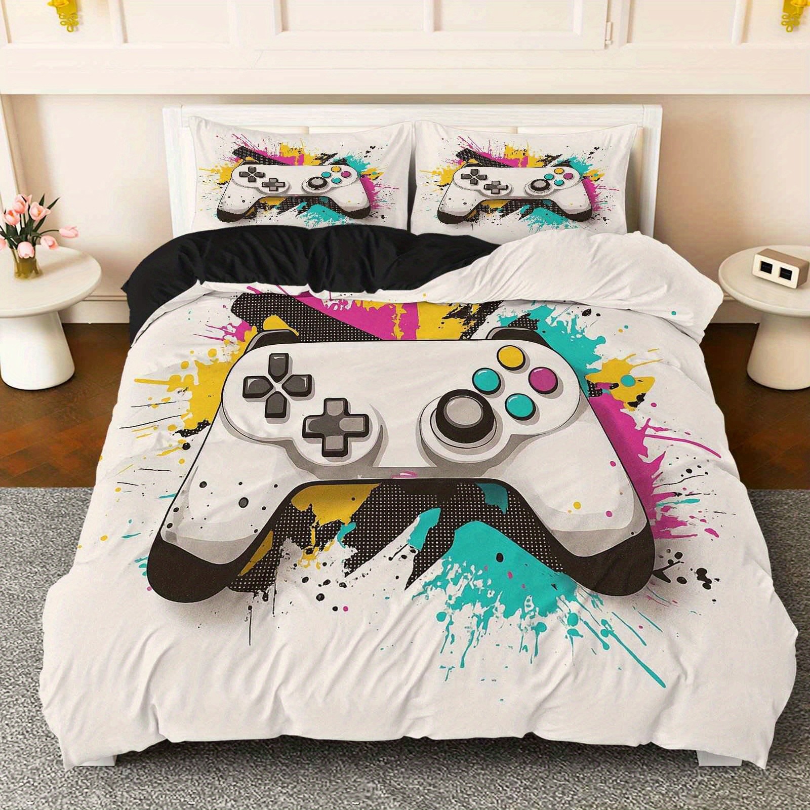 Textil doméstico transfronterizo molienda digital impresión quilt kit mango de juego fuente de fábrica graffiti llevar TEMU / JIT