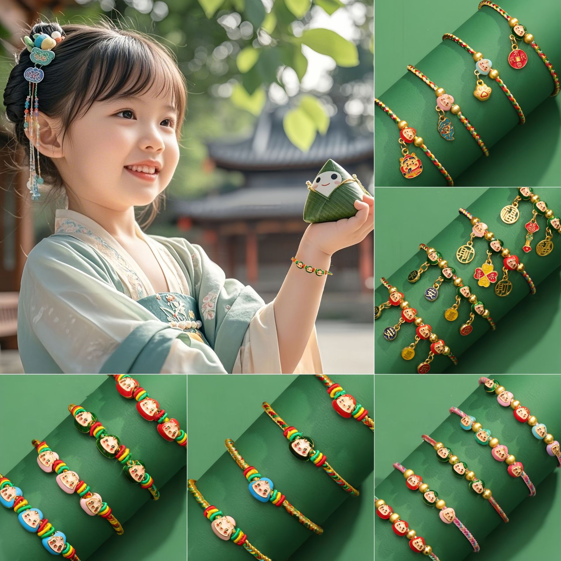 Children's red rope bracelet