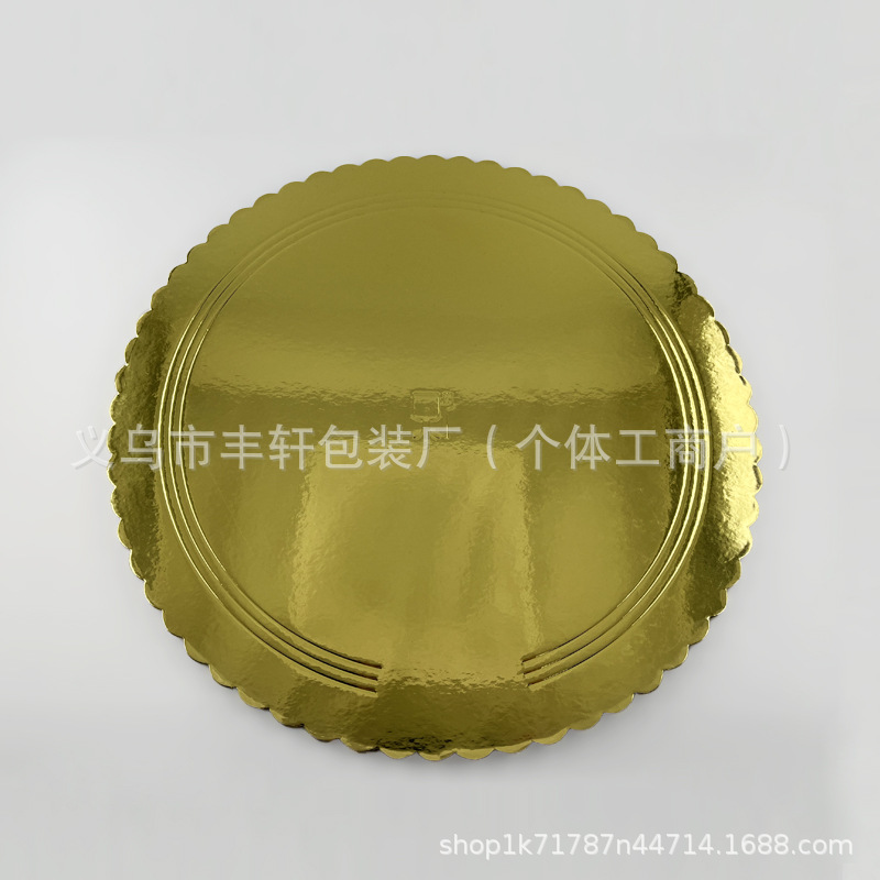 Fábrica directa de pastel de cumpleaños logotipo impreso mousse redondo placa de pastel de papel doble gris placa de pastel de papel duro