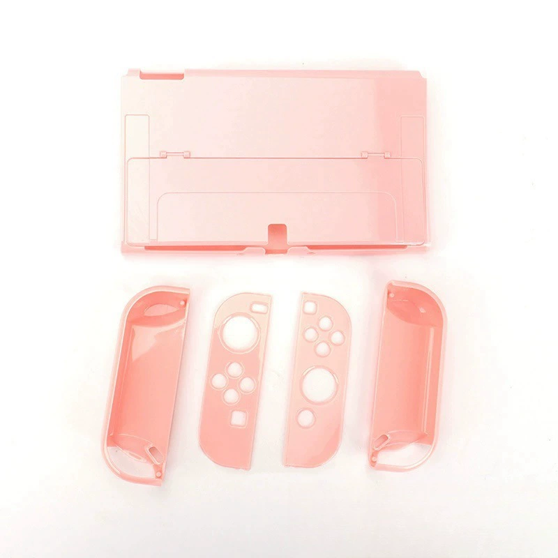 Защитный чехол для Nintendo Switch OLED, прозрачная рукоятка, разделённая твёрдая оболочка, сменная база