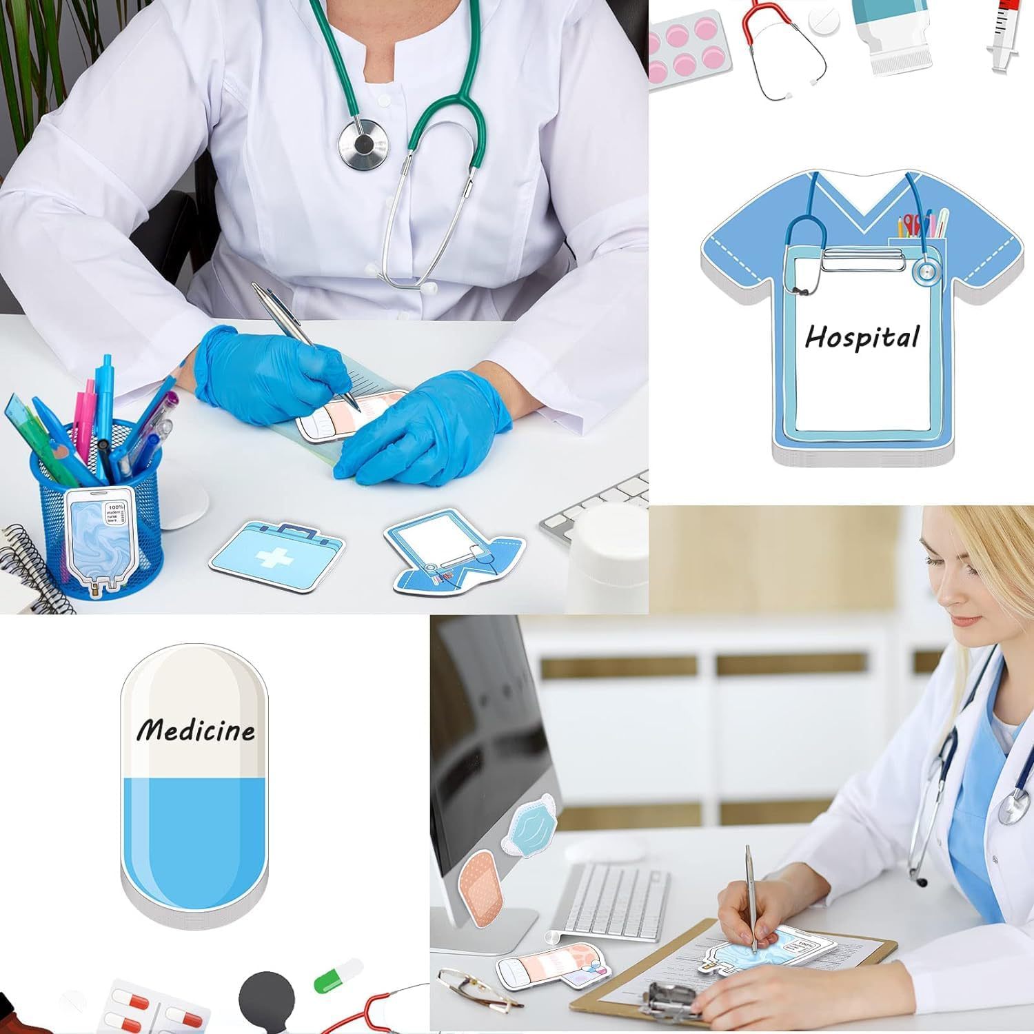 Face Mask, Pill, Clothes Pattern 1 Piece 1 Set Face Mask Pill Clothes Class Learning School Paper Cute Sticky Note