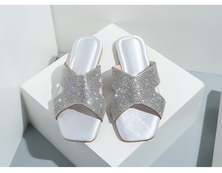 Hausschuhe mit flachem Boden, weiblich, Sommer, lässig, Wort, hohl, Sandalen, Folien, Damenschuhe_voghion.com