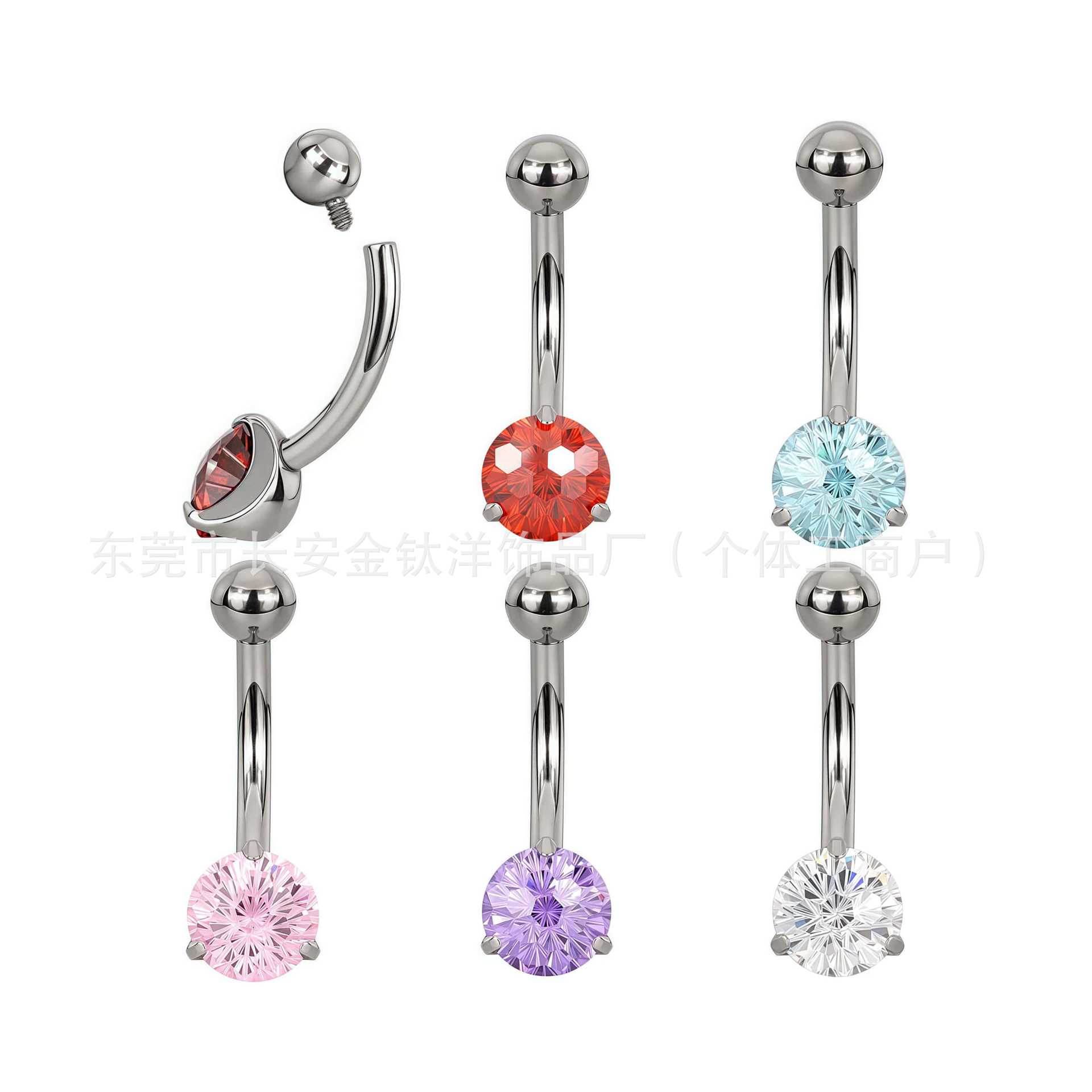 Pointed titanium steel lip stud product view