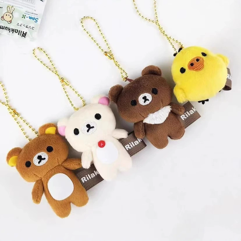 Мини-плюшевый брелок AN-X Rilakkuma в японском стиле, салфетка для телефона, медведь, брат, медведь, сестра, медведь, брат, курица, аксессуар для сумки