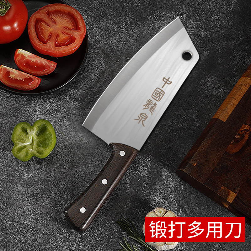 Yangjiang Longquan cocinero conjunto de cuchillo de cocina mujer corte corte cortador de hueso forjado corte casero Longquan forjado cuchillo de cocina