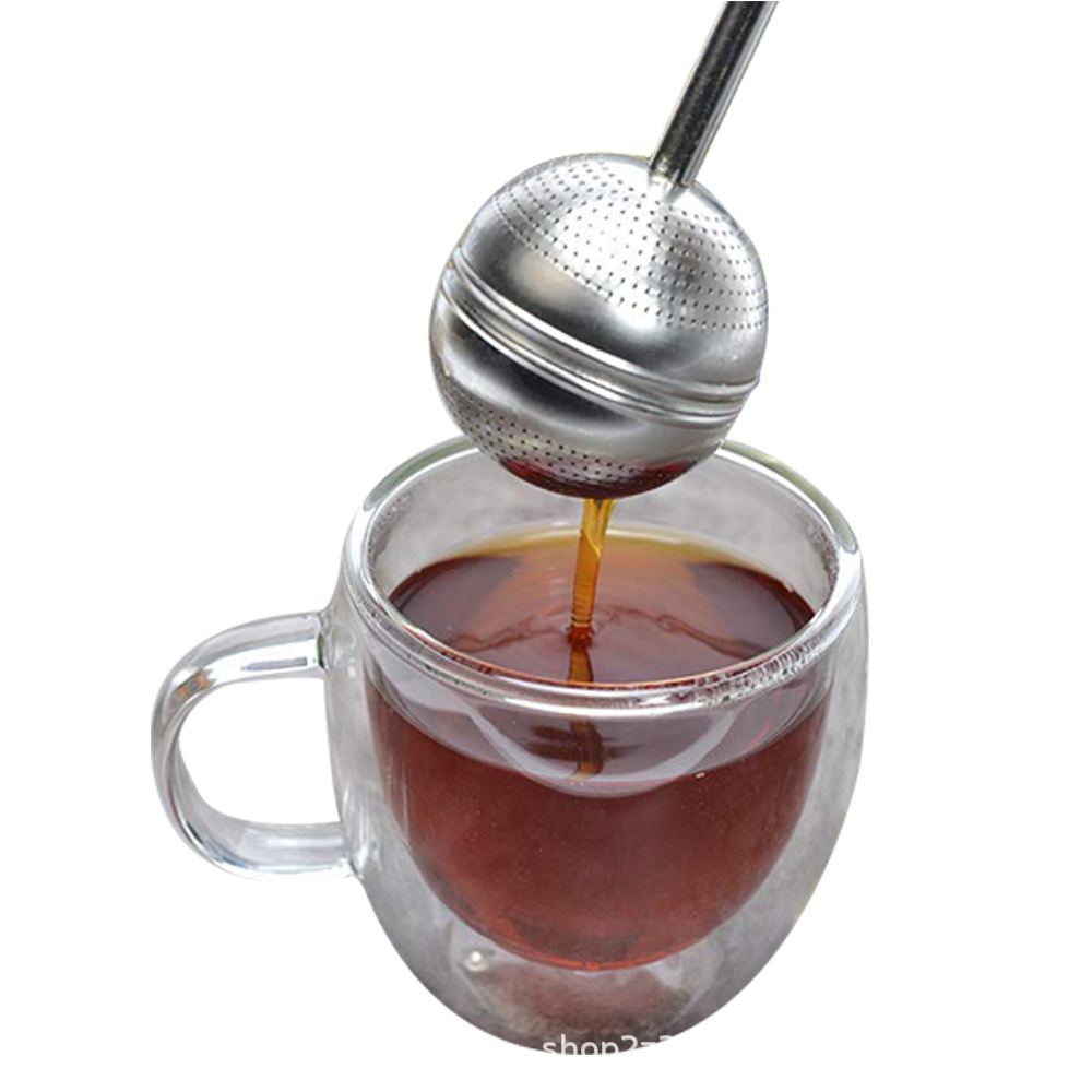 Nueva jeringa corrosión pequeño agujero colador de té personal juego de té Oficina té que hace la herramienta de acero inoxidable 304 material image 4