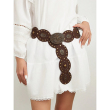 V 32974 Hollow metal women's wide belt �οս���Ůʿ������