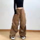 American Style Wide Leg Pants Women's 2025 New Autumn and Winter Loose Casual Pants High Waist Cushion Trousers Dosing Straight Pants