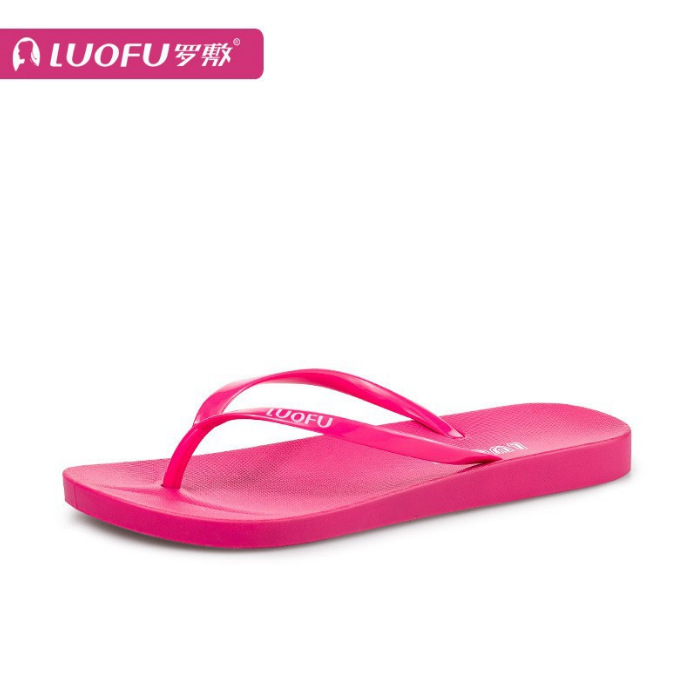 Luofu flip-flop verano estudiante fiesta cómodo ligero resistente al desgaste plana flip-flop zapatillas de baño simple