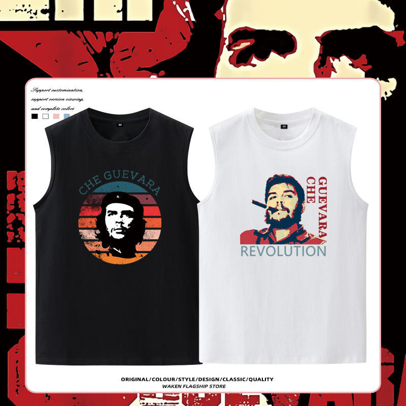 Cuban Red RevoluTion Che Che Che Guevara Peripheral Sleeveless T-shirT for Men and Women Hero Leader VesT Summer BoTToming ShirT