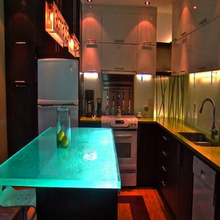 Foshan glass manufacturers supply hot melt glass bar countertop glass stack burning glass kitchen cabinet countertop glass