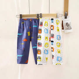 2025新款宽松睡裤儿童男女童长裤春秋夏季薄款纯棉家居裤可外穿