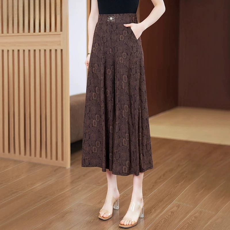 Quality skirt for mother, fitted trousers, high waist, plus size