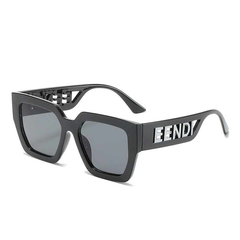 Nueva caja hueco contraste color europeo y americano retro gafas de sol transfronterizo cara grande retro gafas de sol suministro directo de fábrica