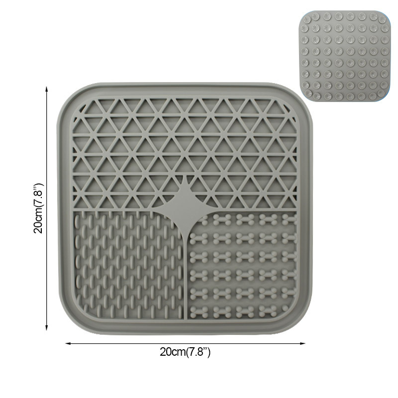 Estera de comida de silicona para mascotas con ventosa gato y perro placa estera de comida lenta antiestrangulamiento y dispensador de comida lenta estera de comida para mascotas antideslizante impermeable