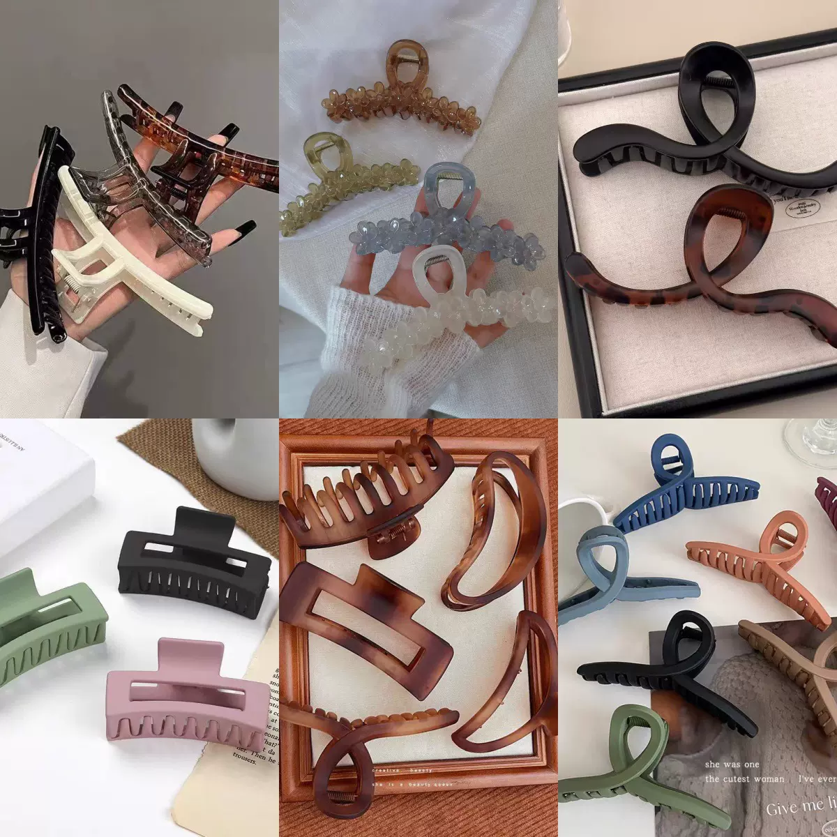 大号抓夹ins韩国发卡法式复古后脑勺盘发女头发优雅气质夹子头饰