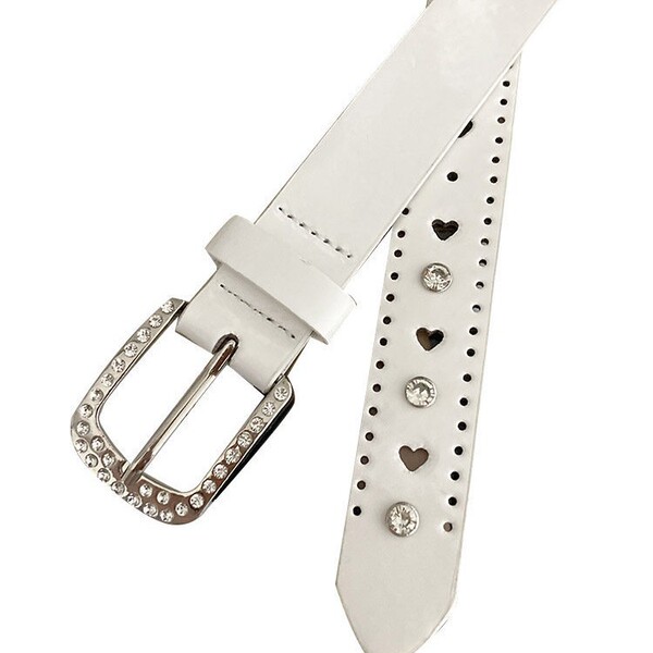 White fashionable small belt