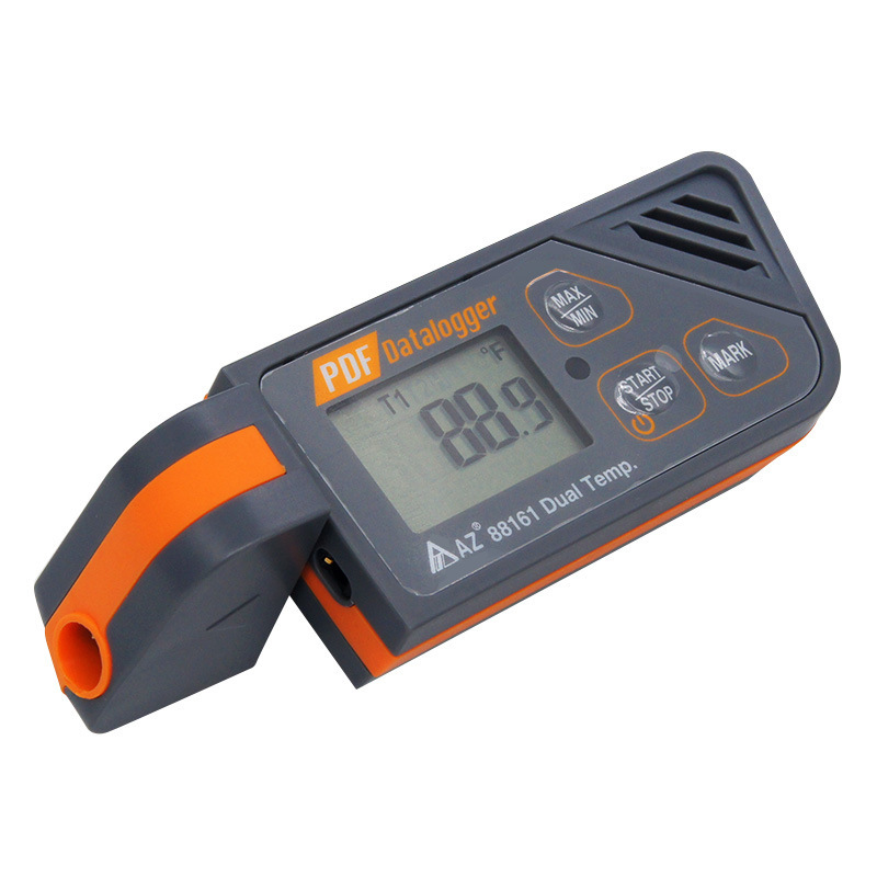 台湾衡欣AZ88161温湿度记录仪USB 仓库冷链运输医药可外接探针