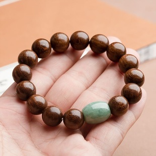 Authentic Golden Sandalwood Bracelet, Natural Jade, Buddha Beads, Rosary Bracelet, Men's and Women's Couple's Hand Jewelry