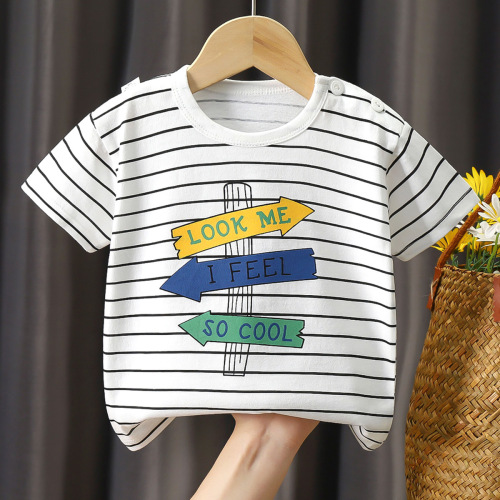 Children's T-shirt pure cotton summer new style 2023 boy baby cartoon girl short-sleeved Korean top children's clothing wholesale