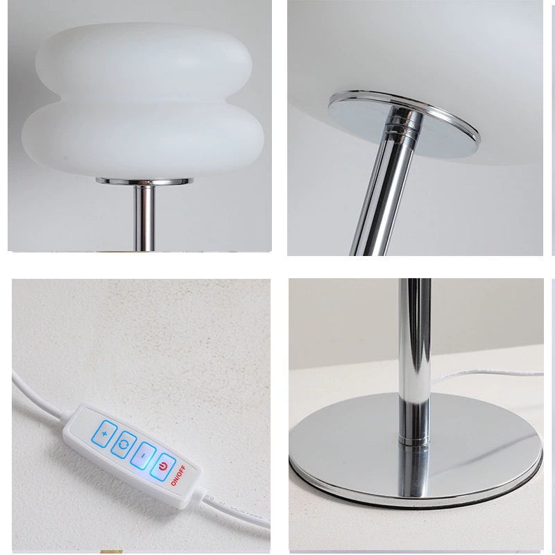 Table Lamp Modern Creative Bedside Lamp, PC Lampshade, Soft Warm Night Light