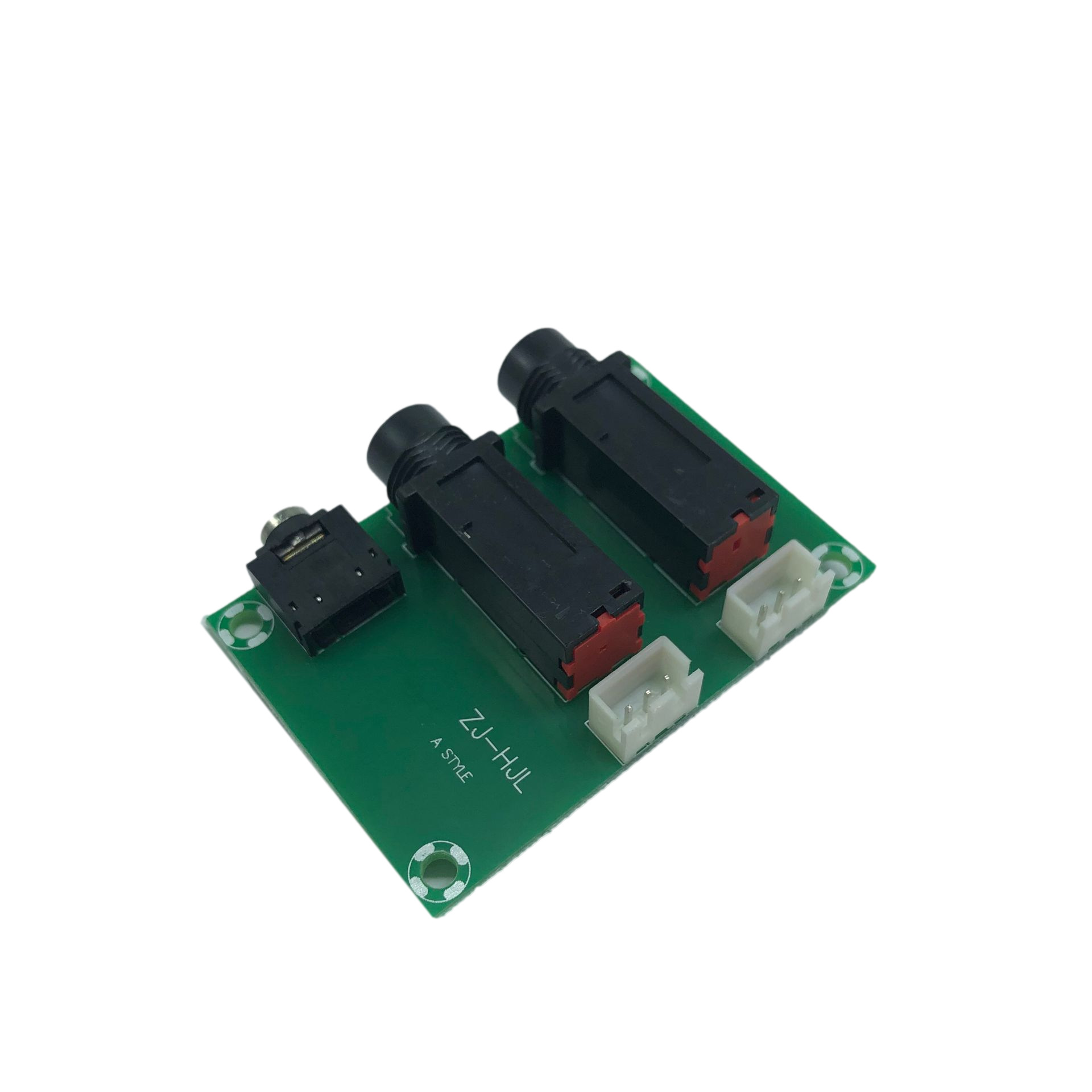 FR-4建滔1.6MM喷锡双路6.5mm话筒3.5mm耳机插座信号引出DIY转接板