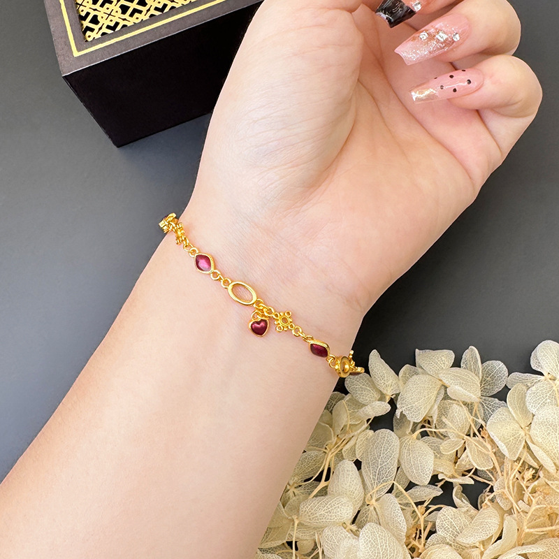 Vietnam Shajin nuevo estilo chino pulsera púrpura micro-estrella mujer no se desvanece goteo de aceite de alta calidad pulsera Yiwu fábrica al por mayor