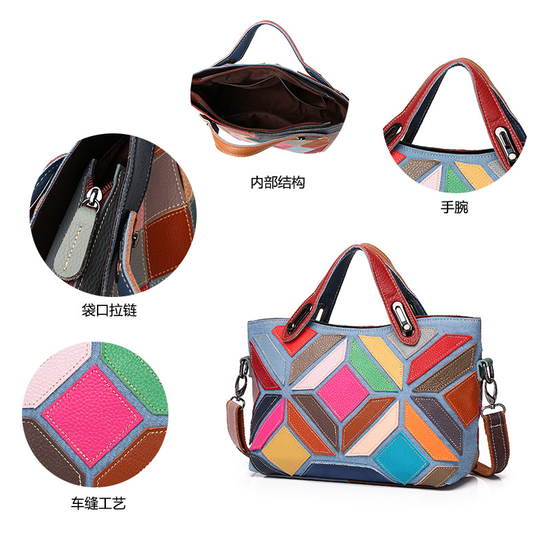 Nueva bolsa de hombro de cuero casual versátil bolso de mano simple personalidad diaria nicho de viaje mochila mujer